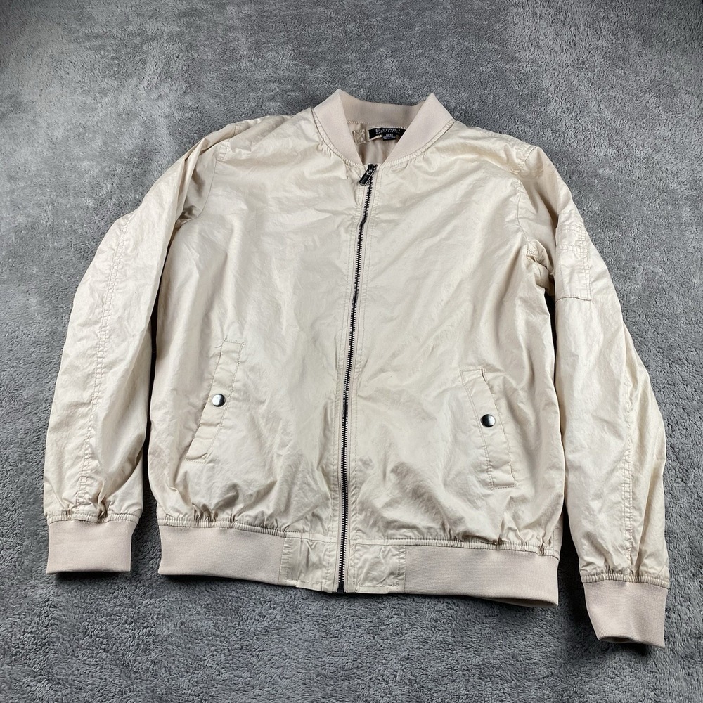 Buffalo David Bitton Bomber Jacket Womens Medium Blush Pink Full‎ Zip Arm Pocket